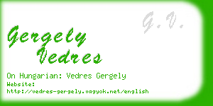 gergely vedres business card